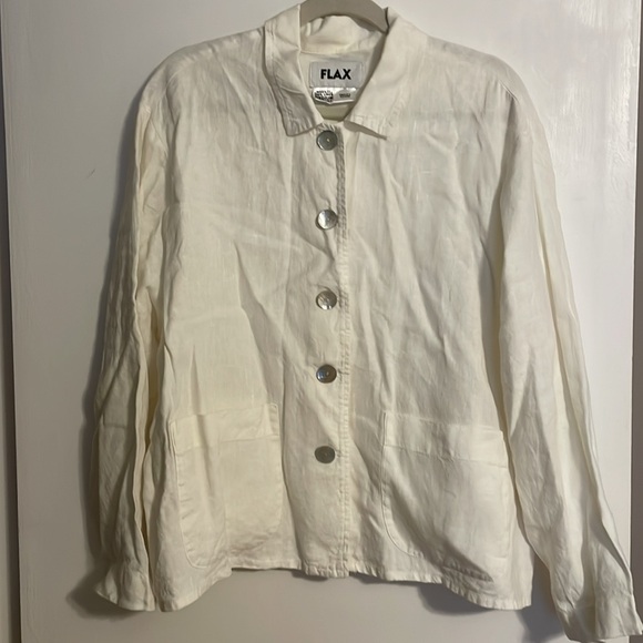 Flax linen lightweight jacket. size Medium Excellent condition. - Picture 6 of 6